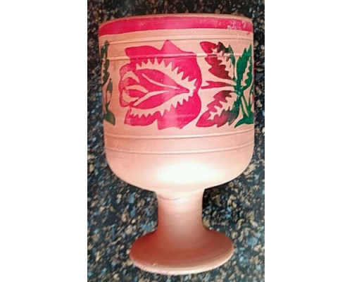 Clay Pots Glass / Jaam Long (Height 13cm X Face 8cm ) (Free post in UK)