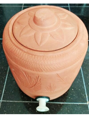 Clay Pots Water Cooler with Lid 7 Litre Made by Clay (Free post in UK)