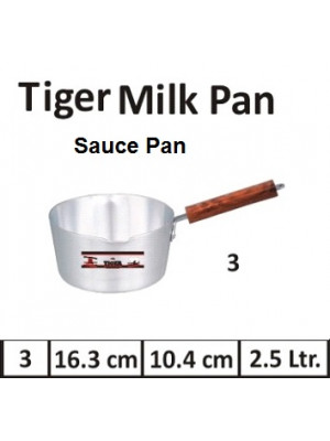 Milk Pan Saucepan  Aluminium With Wooden Handle No 3 Tiger Brand
