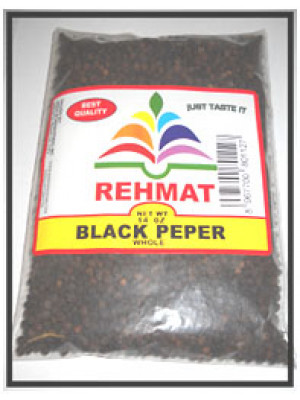 Black Pepper Whole Kali Mirch 7OZ (200 gm) Rehmat Brand